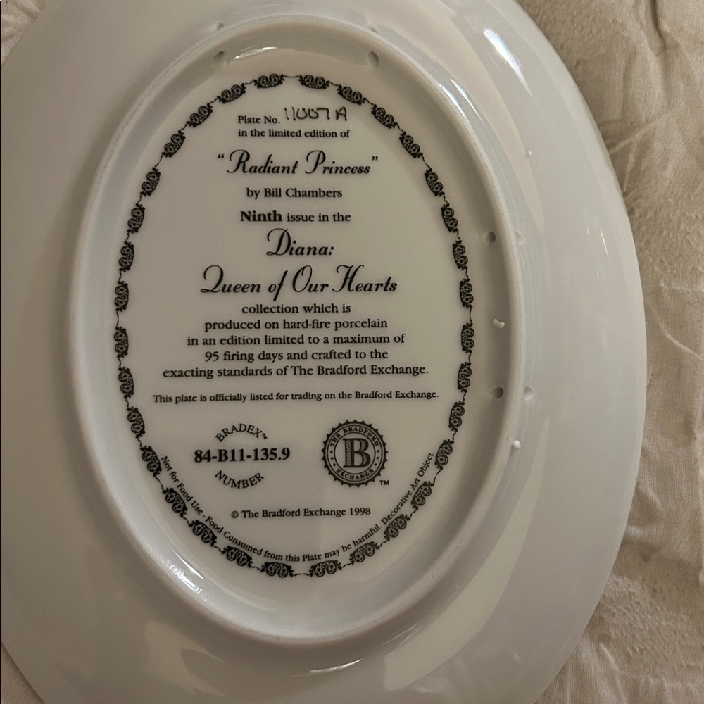 Diana: Queen of our Hearts” Collection Ltd. Ed. Collector Plates (Set of 8) - Picture 6 of 16